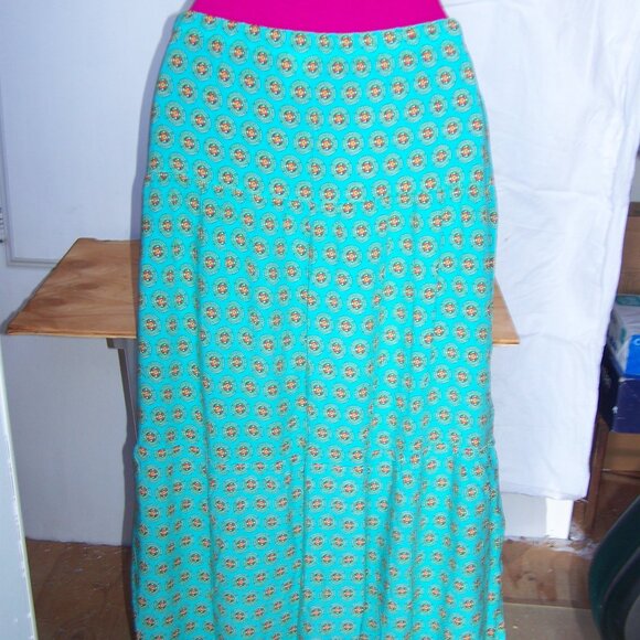 Mossimo Teal Maxi Skirt Sz M - Picture 4 of 5
